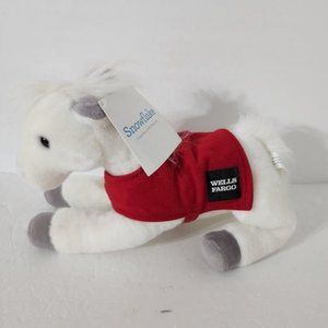 Wells Fargo Stuffed White Horse 14"